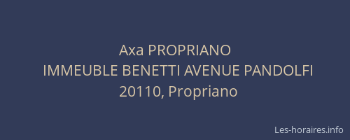 Axa PROPRIANO