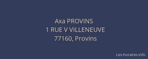 Axa PROVINS