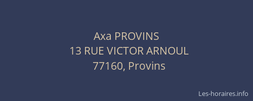 Axa PROVINS