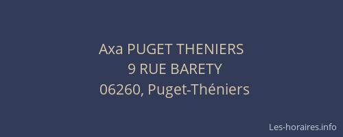 Axa PUGET THENIERS