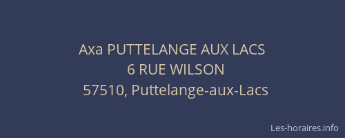 Axa PUTTELANGE AUX LACS