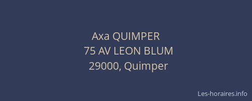 Axa QUIMPER