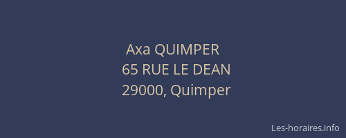 Axa QUIMPER