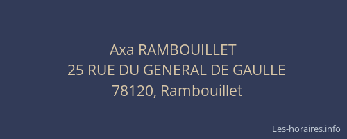 Axa RAMBOUILLET