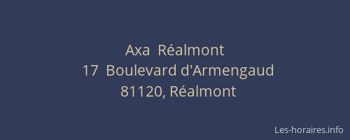 Axa  R&eacute;almont