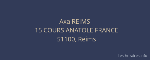 Axa REIMS