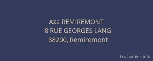 Axa REMIREMONT