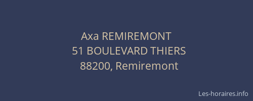 Axa REMIREMONT