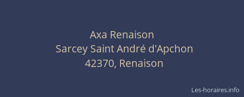 Axa Renaison