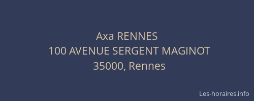 Axa RENNES