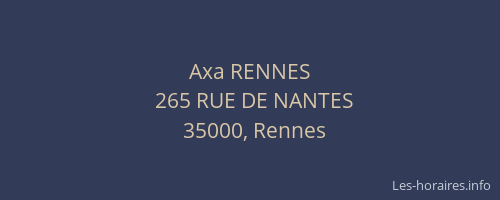 Axa RENNES