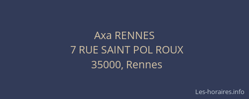 Axa RENNES