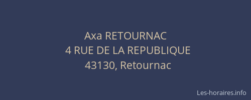 Axa RETOURNAC