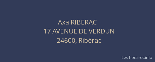 Axa RIBERAC