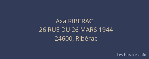 Axa RIBERAC