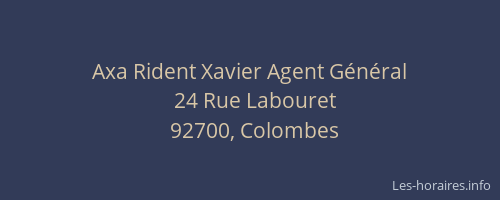 Axa Rident Xavier Agent Général