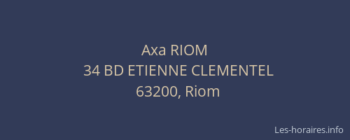 Axa RIOM