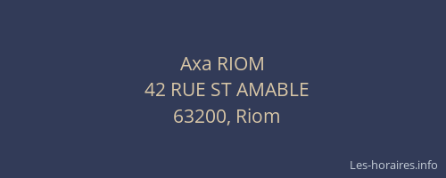 Axa RIOM