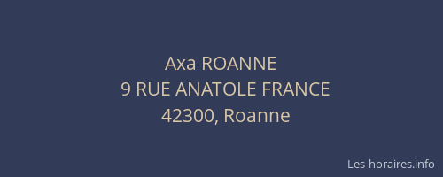 Axa ROANNE