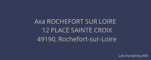 Axa ROCHEFORT SUR LOIRE