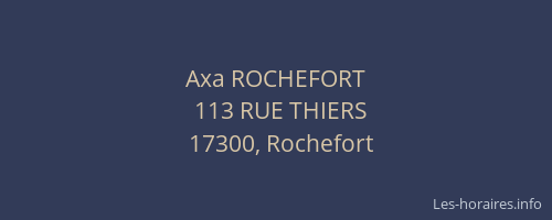 Axa ROCHEFORT