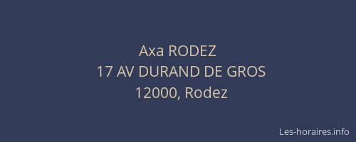 Axa RODEZ