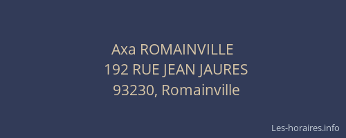 Axa ROMAINVILLE