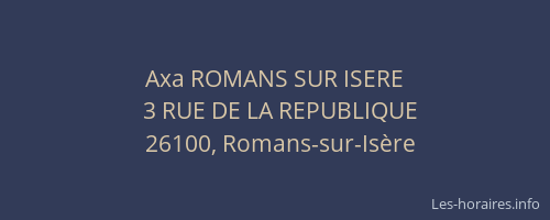 Axa ROMANS SUR ISERE