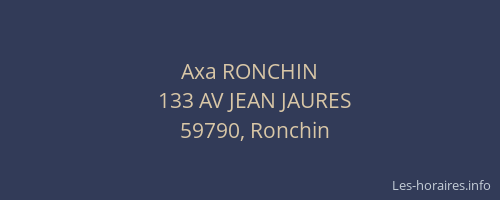 Axa RONCHIN