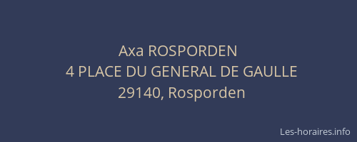 Axa ROSPORDEN
