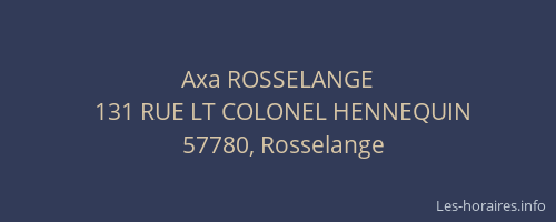 Axa ROSSELANGE