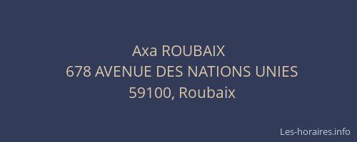 Axa ROUBAIX