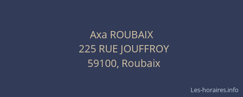 Axa ROUBAIX