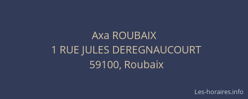Axa ROUBAIX