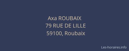 Axa ROUBAIX