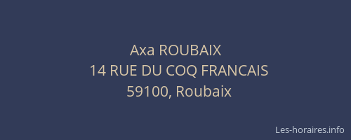 Axa ROUBAIX
