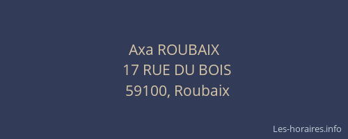 Axa ROUBAIX