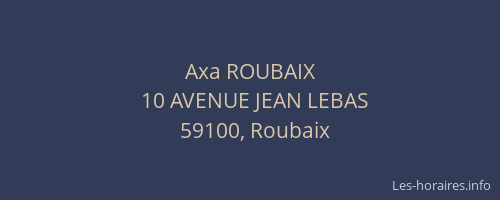 Axa ROUBAIX