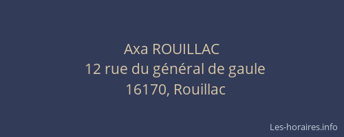 Axa ROUILLAC