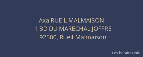 Axa RUEIL MALMAISON