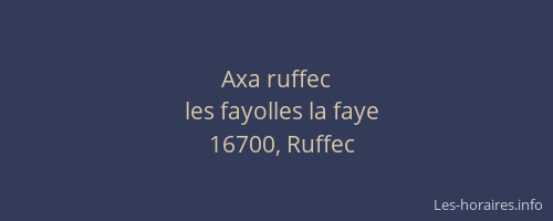Axa ruffec