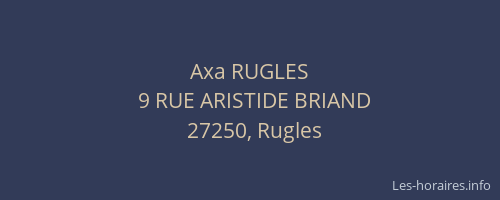 Axa RUGLES