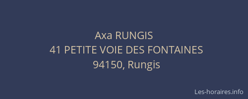 Axa RUNGIS