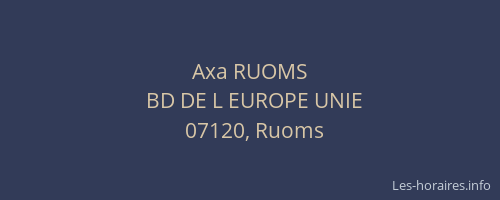 Axa RUOMS
