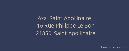 Axa  Saint-Apollinaire