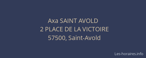 Axa SAINT AVOLD