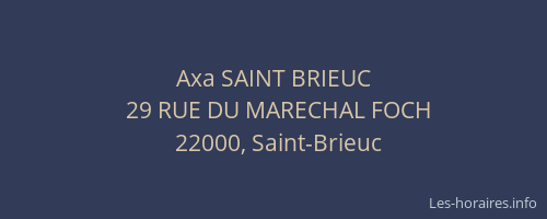 Axa SAINT BRIEUC
