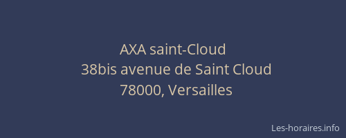 AXA saint-Cloud