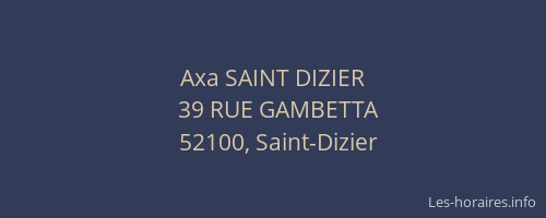 Axa SAINT DIZIER