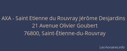AXA - Saint Etienne du Rouvray Jérôme Desjardins